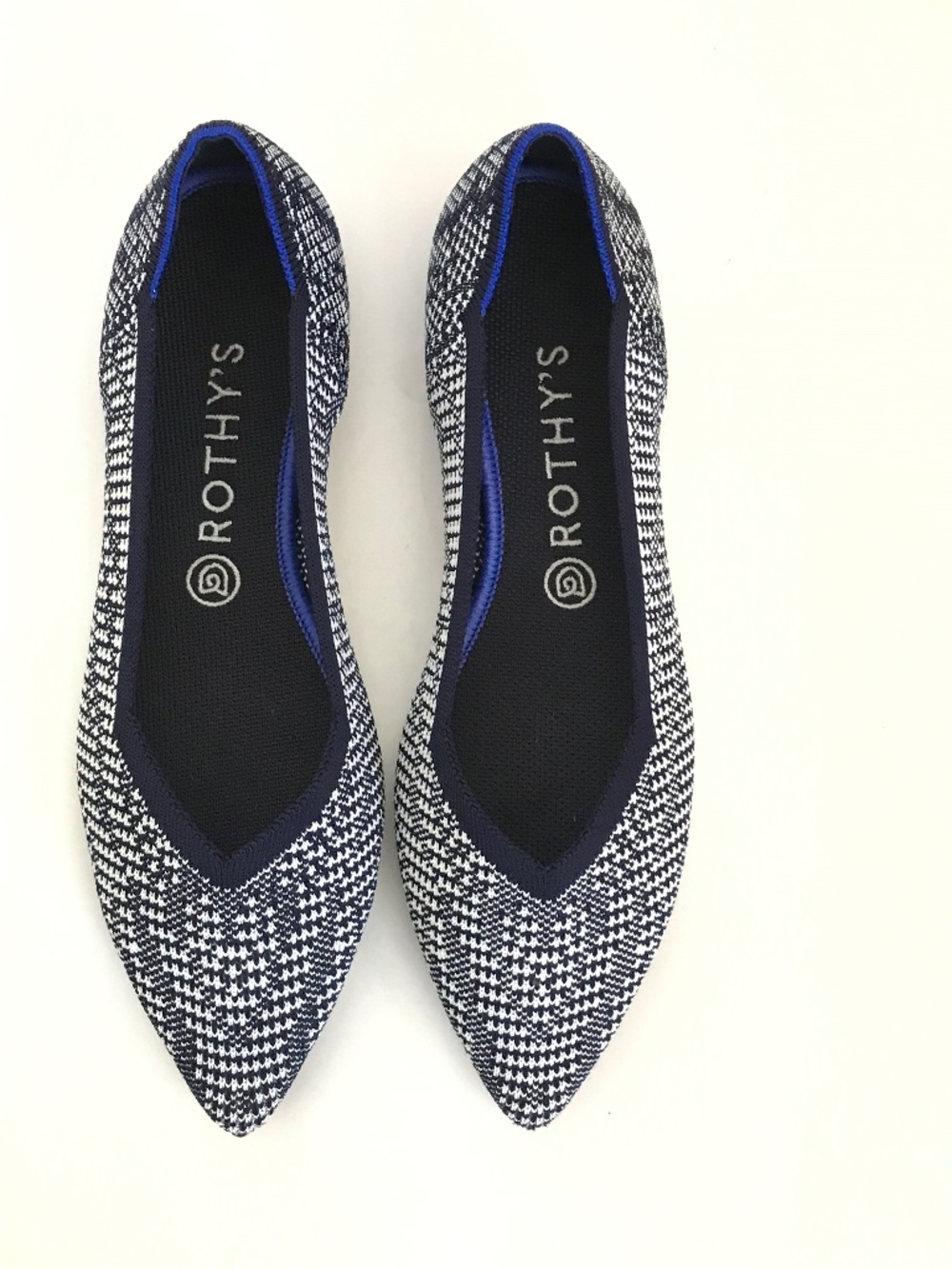 ROTHY’S Houndstooth Pointed Toe Ballet Flat Women’s Size 10